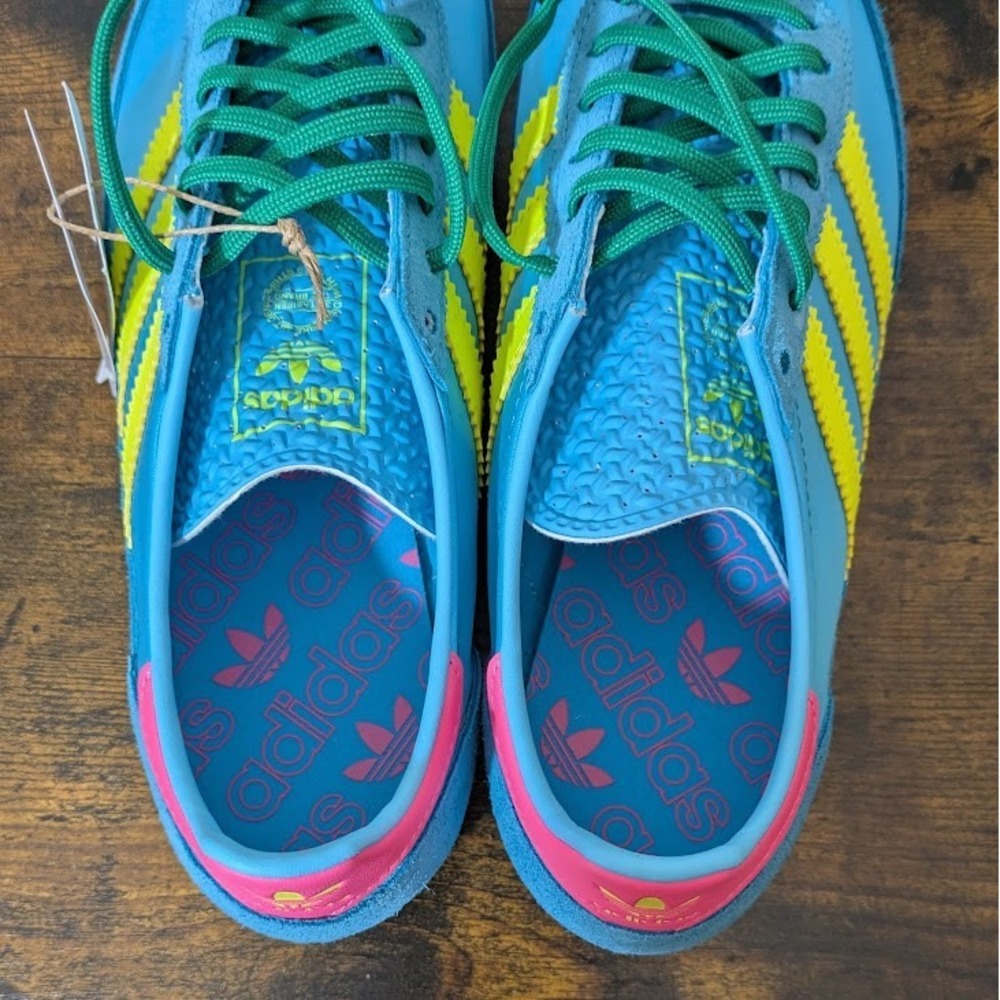 NEW Adidas SL 72 OG Sneakers Womens Sz 6.5 Sky Rush Solar Yellow Lucid Pink - Picture 8 of 16